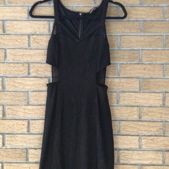 Black and gold glitter homecoming wedding party dress - Picture 3 of 6